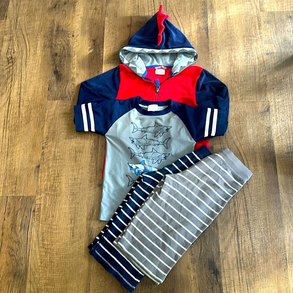 Hanna Andersson Youth boy’s size 130 medium shark outfit lot 4 pieces mix/match - Picture 2 of 11